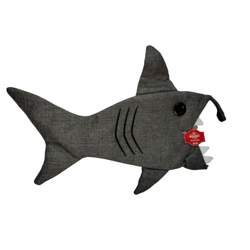 Holiday Time Feeding Shark  17 inches Christmas Stocking New